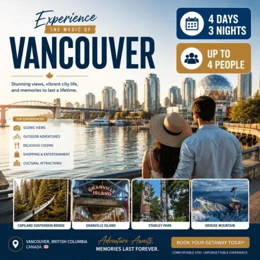 Executive Plaza Hotel Metro Vancouver — 4D/3N Vancouver
